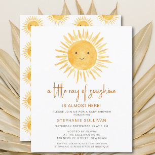 Lámina Invitación Baby Shower a un pequeño rayo de sol co