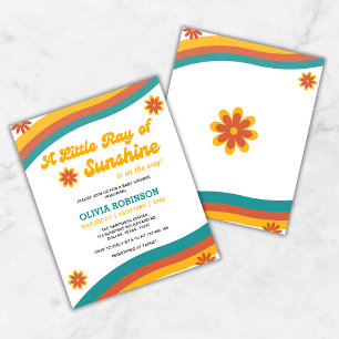 Lámina Invitación Baby Shower a un pequeño rayo de sol co