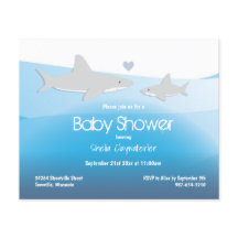 Invitación Baby Shower al océano azul de los tibur