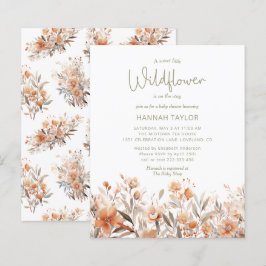 Lámina Invitación Baby Shower al Pequeño Flor Silvestre P