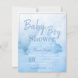 Lámina Invitación Baby Shower de Blue Cloud Baby Boy