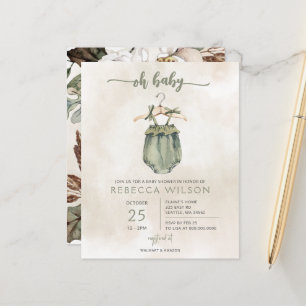Lámina Invitación Baby Shower de Boho Neutral de Género P