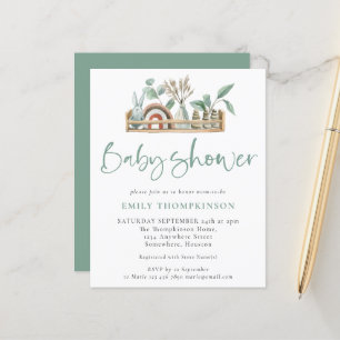 Lámina Invitación Baby Shower de Budget Boho Shelf Toys S