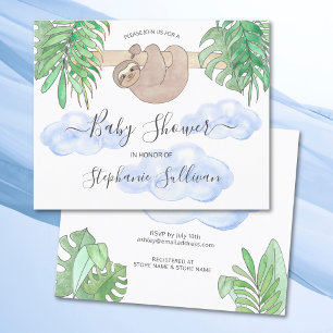 Lámina Invitación Baby Shower de Budget Cute Boy Baby Slo