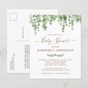 Lámina Invitación Baby Shower de Budget Eucalyptus Greene