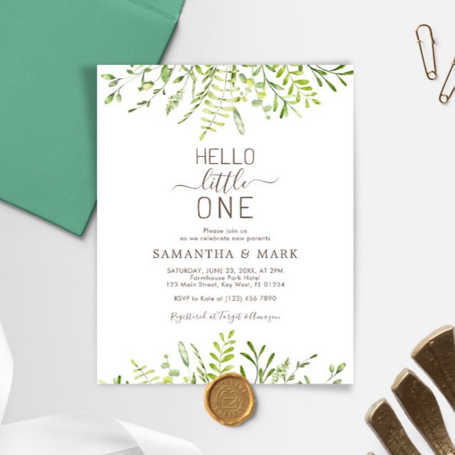 Lámina Invitación Baby Shower de Budget Hello Little One (Subido por el creador)
