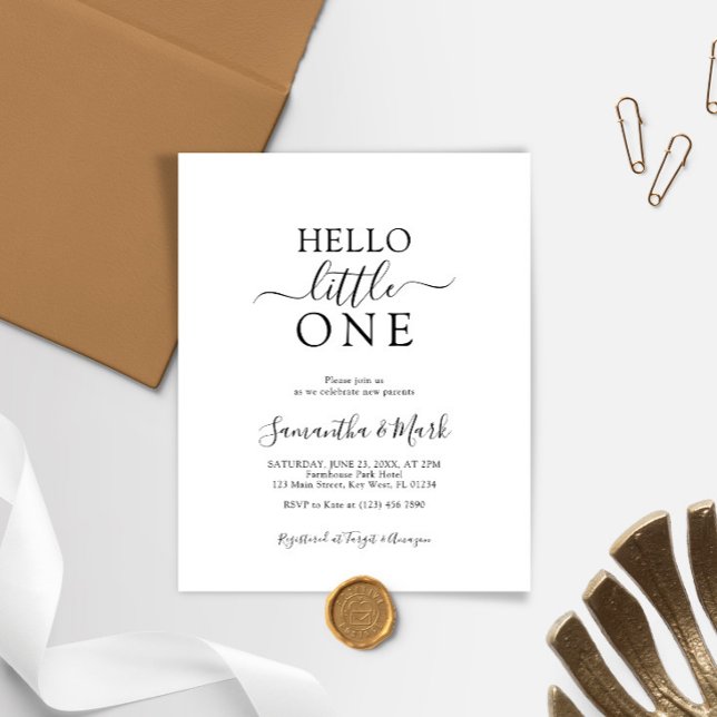 Lámina Invitación Baby Shower de Budget Hello Little One (Subido por el creador)