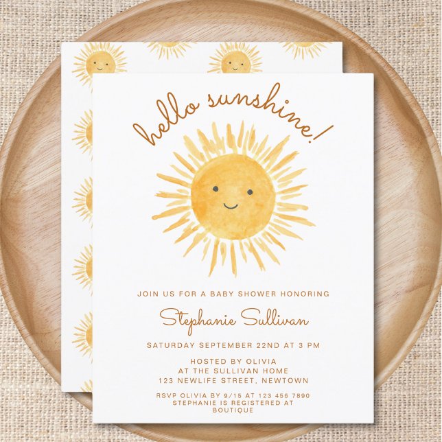 Lámina Invitación Baby Shower de Budget Hello Sunshine (Subido por el creador)