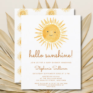 Lámina Invitación Baby Shower de Budget Hello Sunshine Bo