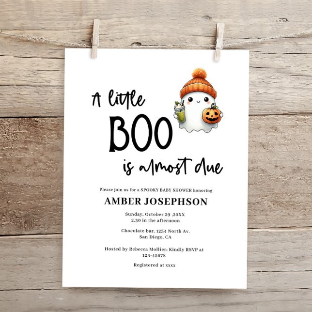 Lámina Invitación Baby Shower de Budget Little Boo Hallow (Subido por el creador)