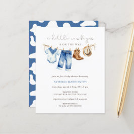 Lámina Invitación Baby Shower de Budget Little Cowboy Boy