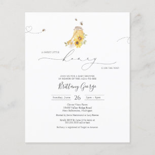 Lámina Invitación Baby Shower de Budget Little Honey Bee