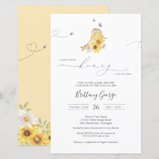 Lámina Invitación Baby Shower de Budget Little Honey Bee