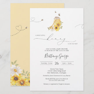 Lámina Invitación Baby Shower de Budget Little Honey Bee