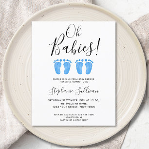 Lámina Invitación Baby Shower de Budget Oh Babies Twins