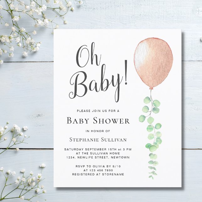 Lámina Invitación Baby Shower de Budget Oh Baby Balloon (Subido por el creador)