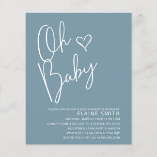 Lámina Invitación Baby Shower de Budget Oh Baby Modern Bo