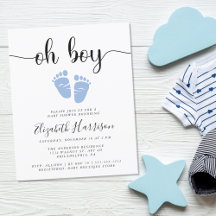 Invitación Baby Shower de Budget Oh Boy Blue