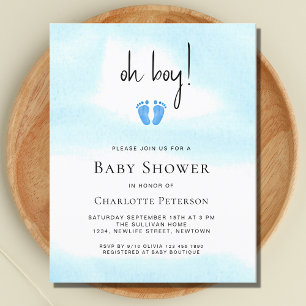 Lámina Invitación Baby Shower de Budget Oh Boy Boy