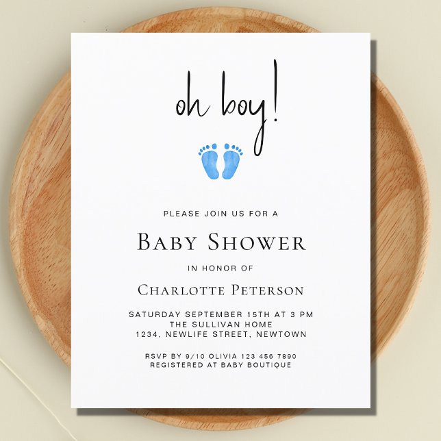 Lámina Invitación Baby Shower de Budget Oh Boy Boy (Subido por el creador)
