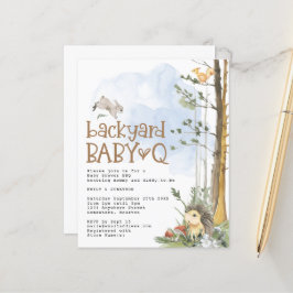Lámina Invitación Baby Shower de Budget Woodland Baby Q B