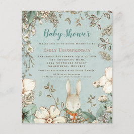Lámina Invitación Baby Shower de Budget Woodland Bunny Bo