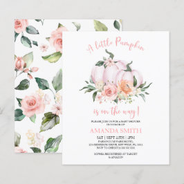 Lámina Invitación Baby Shower de calabaza pequeña de pres