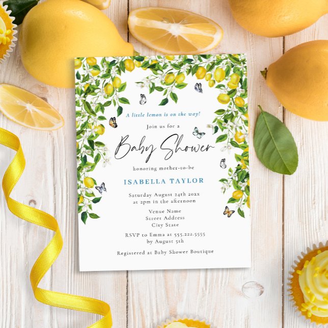 Lámina Invitación Baby Shower de color limón de presupues (Subido por el creador)