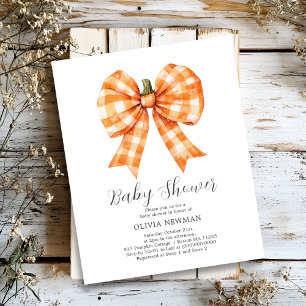 Lámina Invitación Baby Shower de la piel de calabaza de o