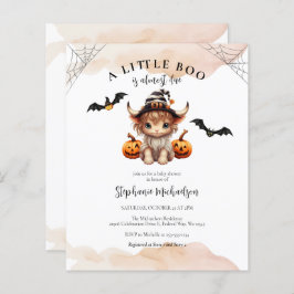 Lámina Invitación Baby Shower de Little Boo Cow de Hallow