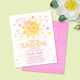 Lámina Invitación Baby Shower de Little Sunshine Budget