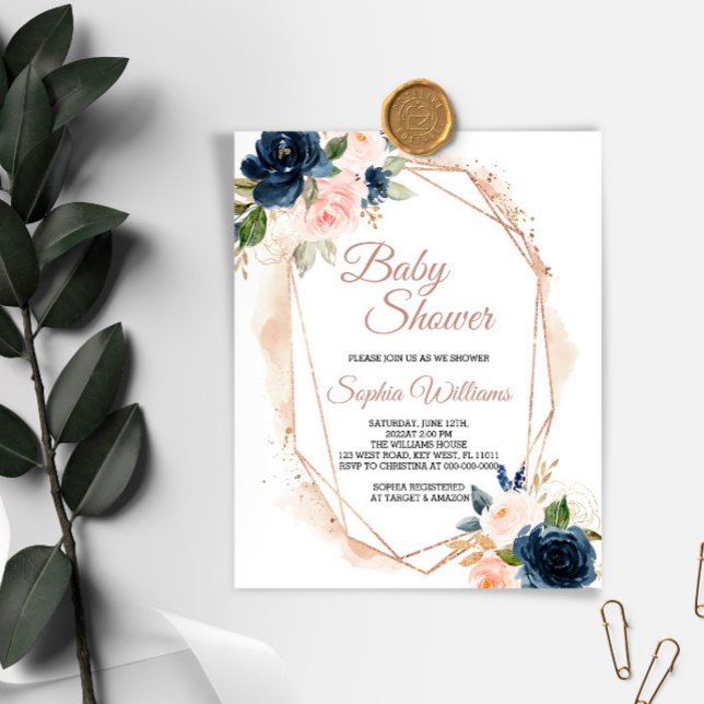 Lámina Invitación Baby Shower de Presupuesto Rosado, Mari (Subido por el creador)
