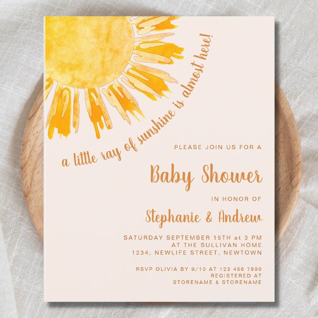 Lámina Invitación Baby Shower de rayo de presupuesto de p (Subido por el creador)
