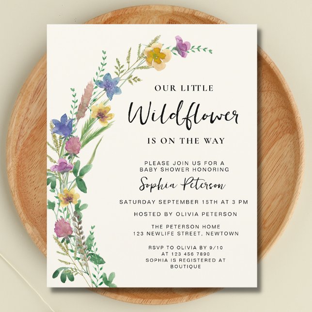 Lámina Invitación Baby Shower del libro de flores silvest (Subido por el creador)