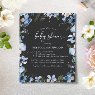 Lámina Invitación Baby Shower gris elegante de presupuest