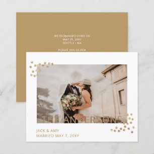 Lámina Invitación Boda de fotografía de Budget Gold Confe