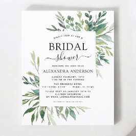 Lámina Invitación Botánica de Vegetación para Despedida d