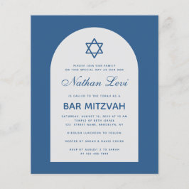 Lámina Invitación clásica azul de presupuesto para Bar Mi