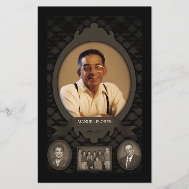 Lámina invitación conmemorativa de fotos familiares (Anverso)