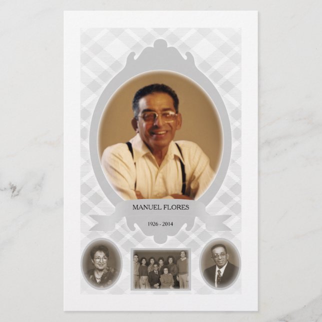 Lámina invitación conmemorativa de fotos familiares (Anverso)