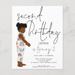 Lámina Invitación de 2º cumpleaños del Chica de guiones d