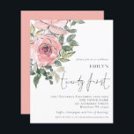 Lámina Invitación de 21º cumpleaños a Rubor Florals de pr<br><div class="desc">Una alternativa de valor por dinero BUDGET en un tamaño menor de 4, 5 x 5, 6" de peso semibrillante de 110 libras, que es de espesor similar al de una postal (sin embargo, no es adecuado para usar como postal). POR FAVOR, TENGA EN CUENTA QUE HAY UNA invitación por...</div>