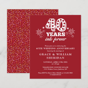 Lámina Invitación de 40º Aniversario de Bodas Presupuesto