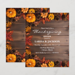 Lámina Invitación de acción de gracias a calabazas de pep