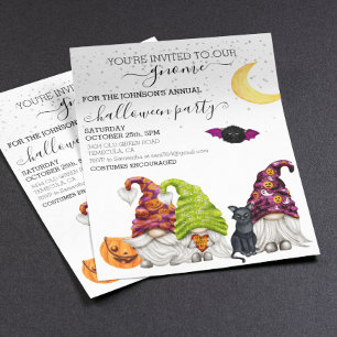 Lámina Invitación de Acuarela para Fiesta de Halloween de