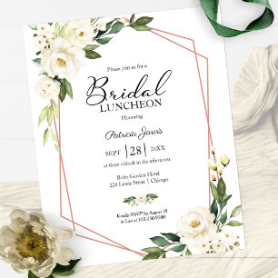 Lámina Invitación de almuerzo de boda económica con flore