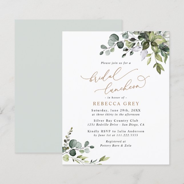 Lámina Invitación de Almuerzo Nupcial con Elegante Vegeta (Anverso / Reverso)