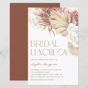 Lámina Invitación de almuerzo nupcial con orquídea de pal