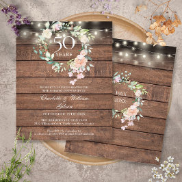Lámina Invitación de aniversario de bodas de 50 años con 