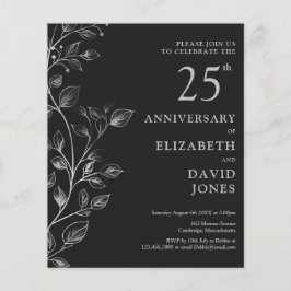 Lámina Invitación de aniversario de bodas de plata de pre